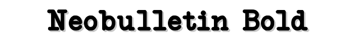 NeoBulletin Bold font